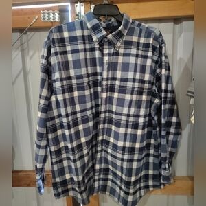 Men's Blue Plaid Shirt